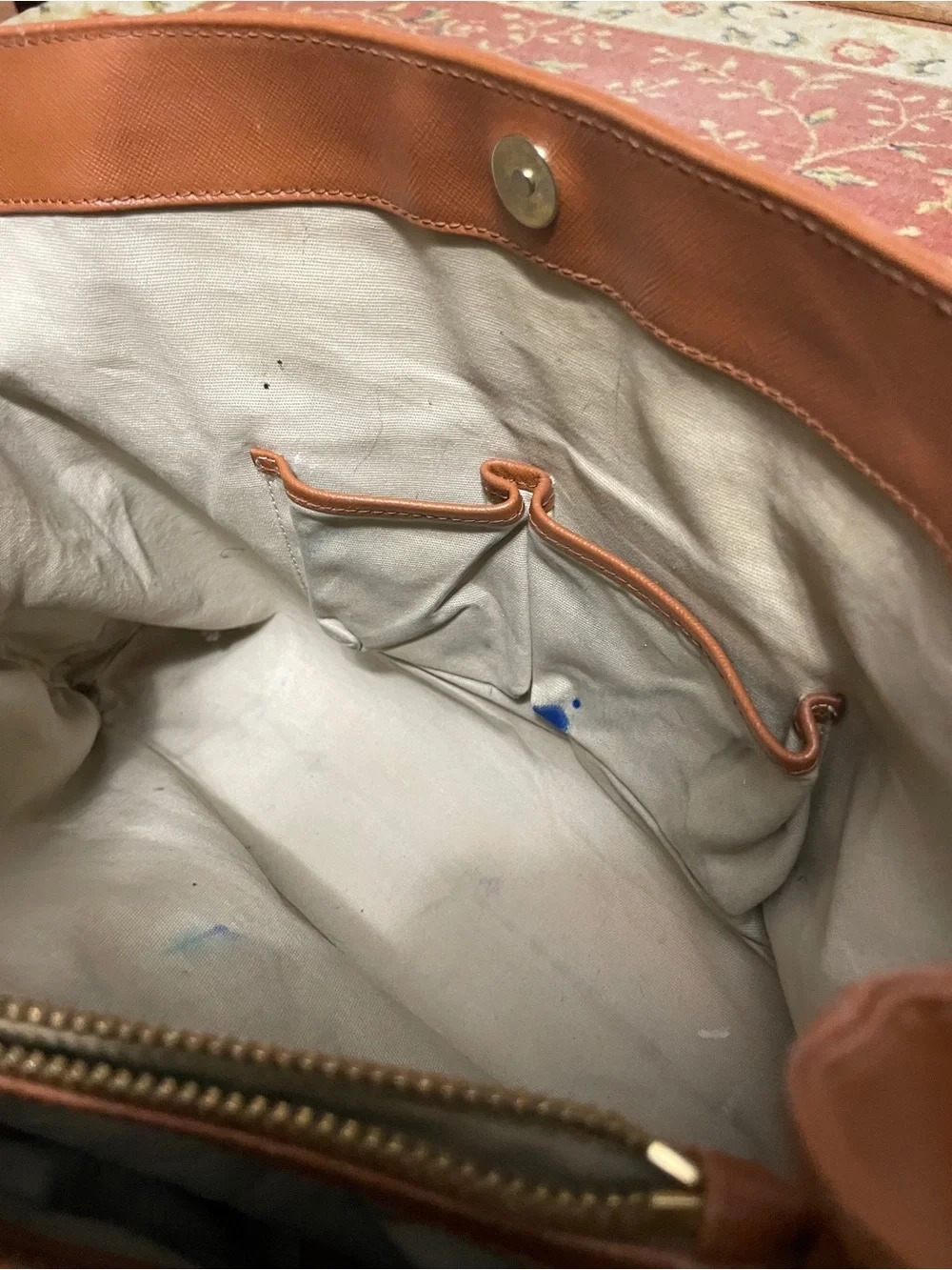 Tory Burch Robinson East West Luggage Saffiano Leather Tote Bag